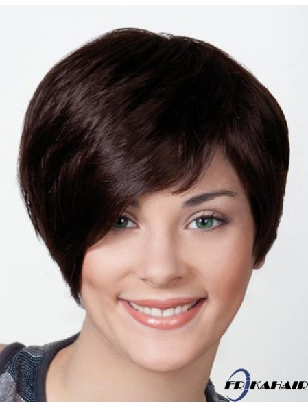 Black Boycuts Short 8  inchStraight Synthetic Monofilament Perücke Sale