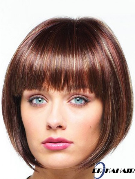 Perücke Bob Kinn Länge Mit Spitze Front Synthetic