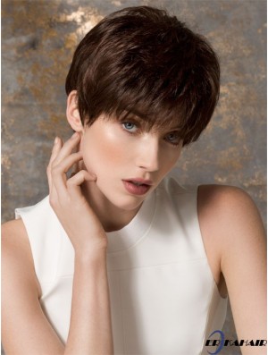 Boycuts Cropped Brown Straight Fashion Petite Perücken