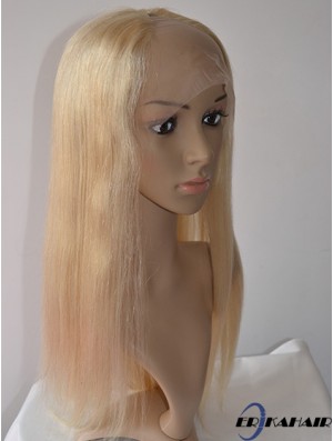 20 Zoll Lace Front Straight Blonde Wunderschöne U-Teil Perücken
