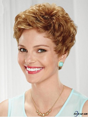Cropped Wavy Boycuts Sassy Blonde Lace Front Perücken