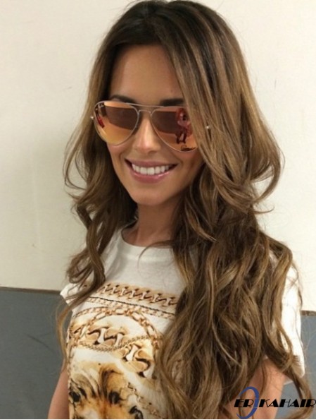 Style Brown 24  inchgewellte lange geschichtete  Perücken
