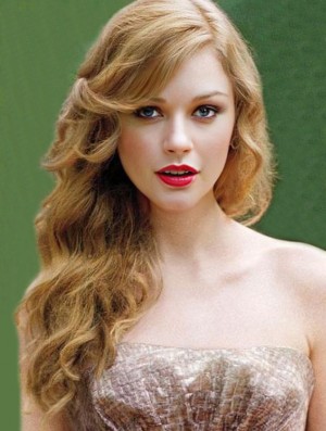 Lace Front Layered Wavy Long Blonde Hochwertige  Perücken