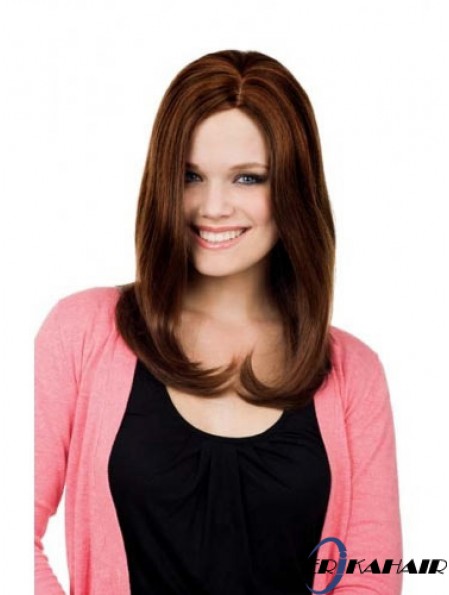 Gerade ohne Pony Lange Auburn Online Lace Front Perücken