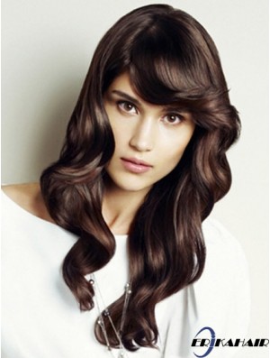 Wellig mit Pony Long Auburn Amazing Lace Front Perücken