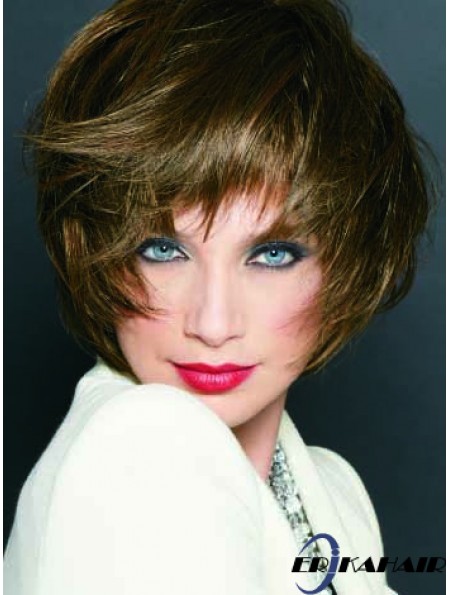 Kurze gerade Monofilament Blond Günstigste Bob Perücken