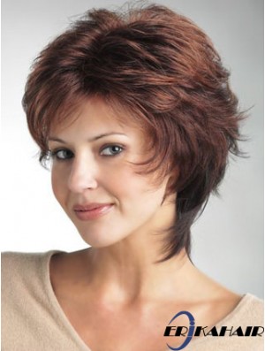 Monofilament Damen Perücken Mit Synthetic Wavy Style Layered Cut