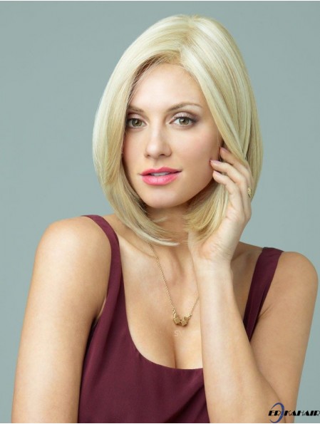 12  inchTrendy Straight Layered Blonde Short Perücken
