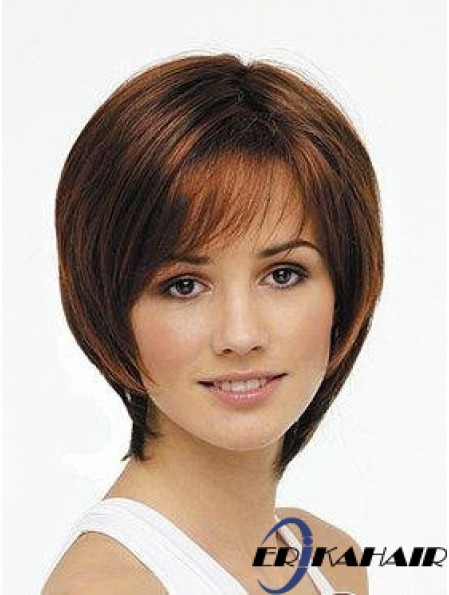 Kinnlänge Auburn Incredible 11  inchStraight Bob Perücken