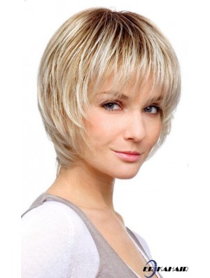Kinnlänge Blond Geeignete 10  inchStraight Bob Perücken