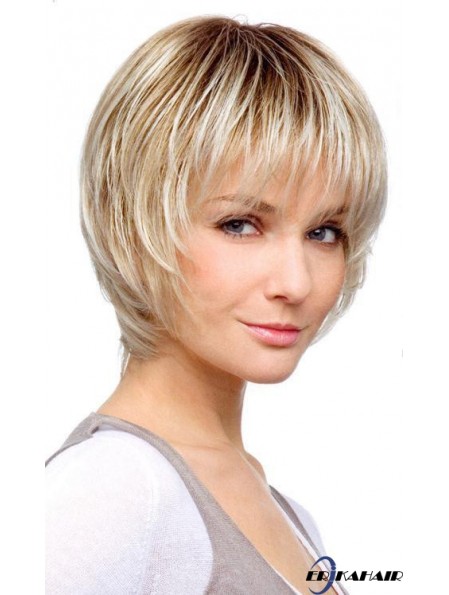 Kinnlänge Blond Geeignete 10  inchStraight Bob Perücken