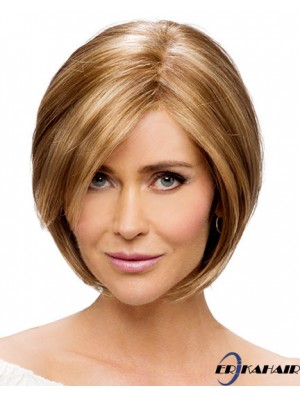 Monofilament Straight Chin Length Synthetic Kaufen Sie die blonde Bob Perücke