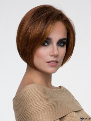 10 Zoll Kinn Länge Monofilament Auburn Best Bob Perücke
