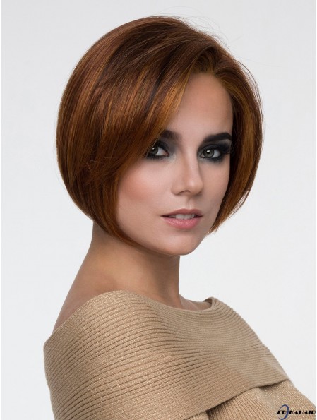 10 Zoll Kinn Länge Monofilament Auburn Best Bob Perücke