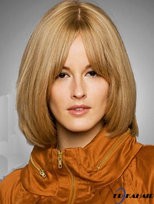 Perücke Bob Style Kinn Länge Blonde Farbe Straight Style