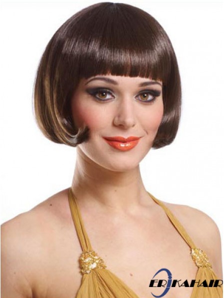 Kupfer Bob Perücke Mit Capless Straight Style Kurze Länge