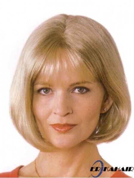 Blonde Bob Perücken UK Mit Monofilament Blonde Farbe Bobs Schnitte