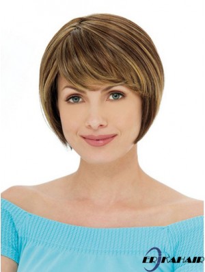 Capless Short Straight Auburn Ideale Bob Perücken