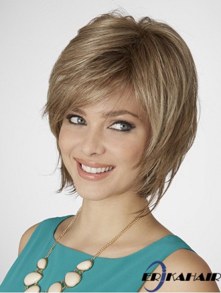 Gerade Kinnlänge Blond 10 Zoll Capless Durable Bob Perücken