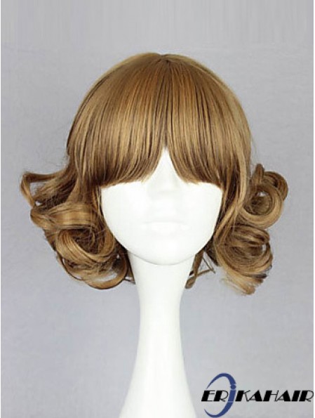 Capless Chin Länge gewellte blonde blonde erstaunliche Bob Perücken