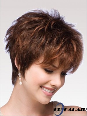 Auburn Perücke Boycuts Auburn Farbe Short Length Wavy Style