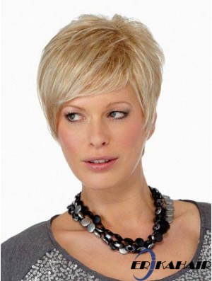 Boycuts Straight Blonde Capless Online Kurze Perücken