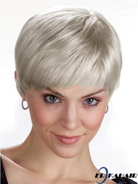 Ladies Grey Perücken UK Mit Capless Grey Cut Chin Länge
