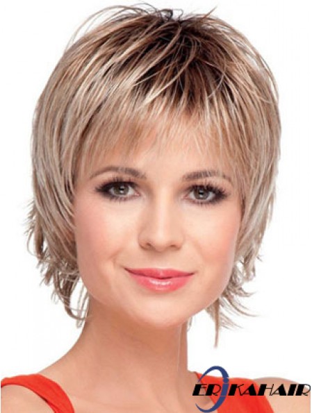 Boycuts Straight Blonde Capless Amazing Short Perücken