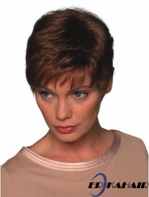Boycuts Straight Auburn Capless Soft Short Perücken