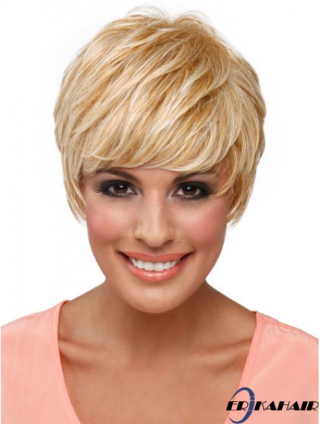 Boycuts Straight Blonde Capless Top Kurze Perücken