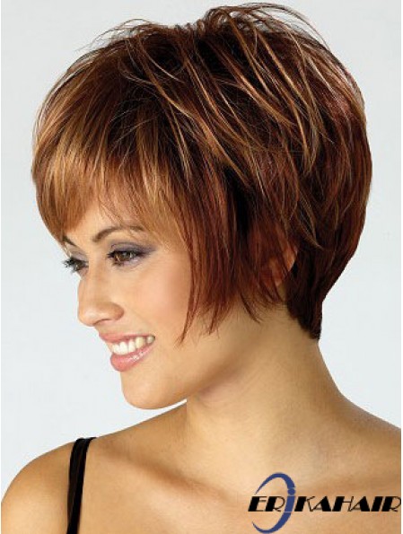 Bobs Straight Auburn Capless Beste kurze Perücken