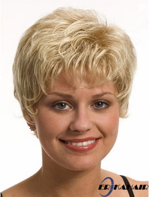Boycuts Wellige Blonde Capless Beste Kurze Perücken