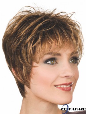 Boycuts Straight Auburn Capless Wunderschöne kurze Perücken