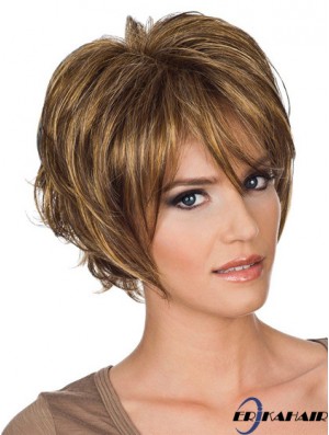 Layered Wavy Auburn Capless Amazing Short Perücken