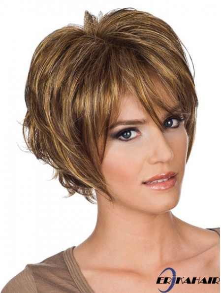 Layered Wavy Auburn Capless Amazing Short Perücken