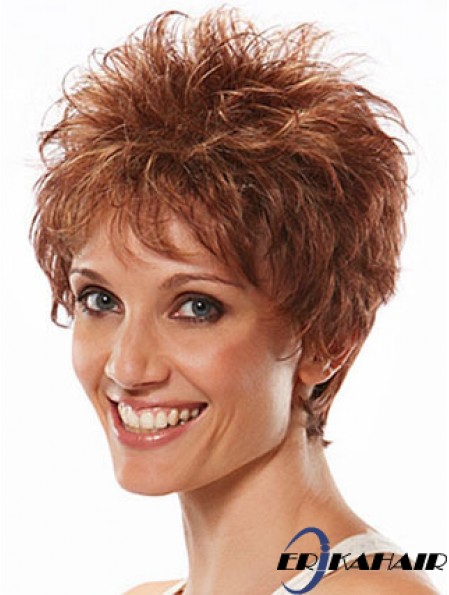 Boycuts Wavy Auburn Capless Flexibility Kurze Perücken