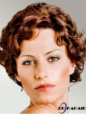 Curly Auburn Günstige kurze klassische Perücken