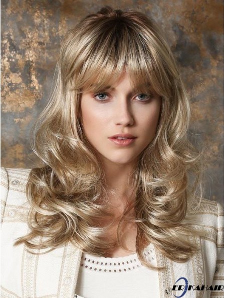 Lange Monofilament Blonde 16 Zoll Classic Lady Perücke