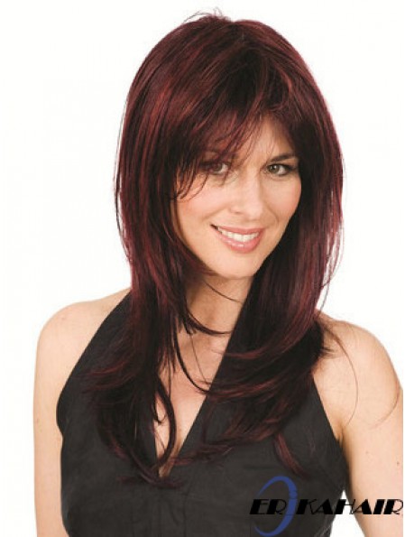 Discount Auburn Straight mit Pony Capless Long Perücken