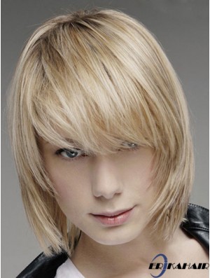 Brown Lace Front Straight Men Handgebunden und Mono Top Echthaar Perücke