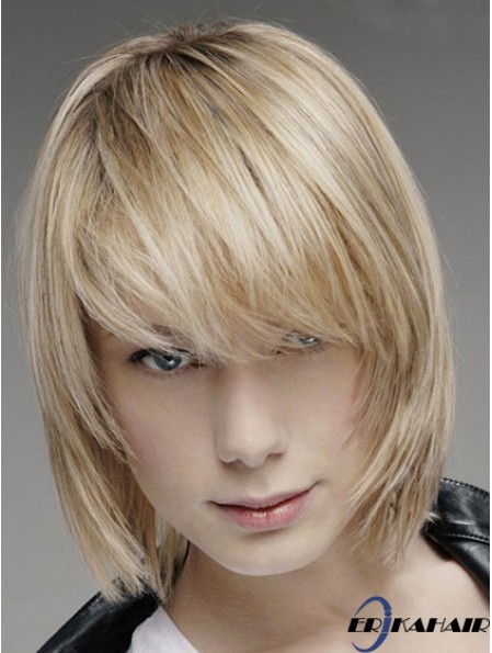 Brown Lace Front Straight Men Handgebunden und Mono Top Echthaar Perücke