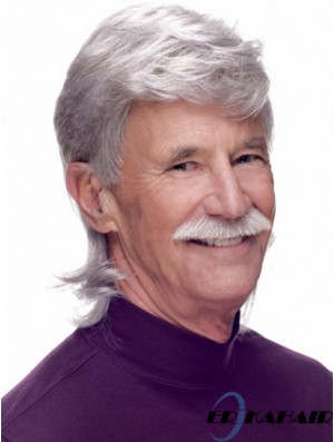 Lacr Front Synthetic 8  inchShort Straight Monofilament Toupee