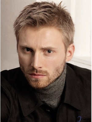 6 Zoll Lace Front Brown Straight Herren Lace Front Perücken