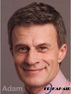 Kurze gerade gerade billigste Herren Haar Toupee