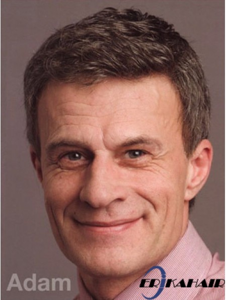 Kurze gerade gerade billigste Herren Haar Toupee