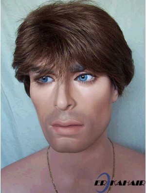 Capless Straight Brown Shory Schöne Perücke für den Menschen