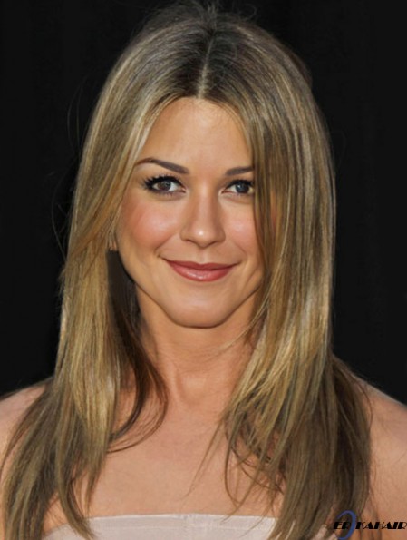  Perücken lange Länge gerade Stil blonde Farbe