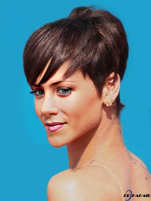 Fashion Cropped Auburn Straight Capless  Perücken