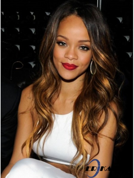 Ombre / 2 Tone Wavy Layered Lace Front 22 Zoll hochwertige  Perücken