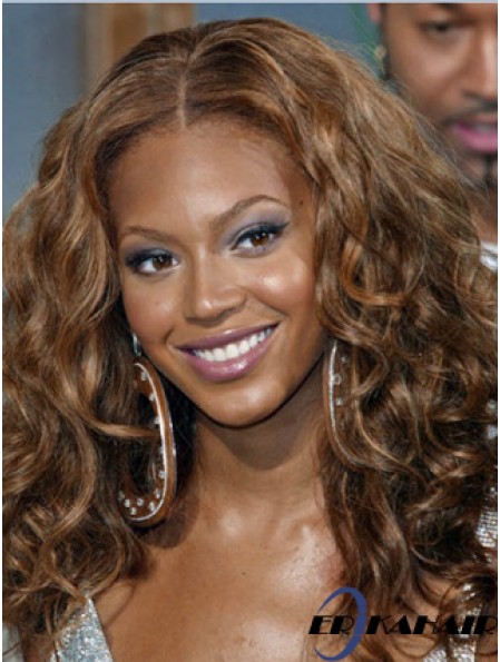 Brown Long Wavy Without Bangs Volle Spitze 16 Zoll  Perücken
